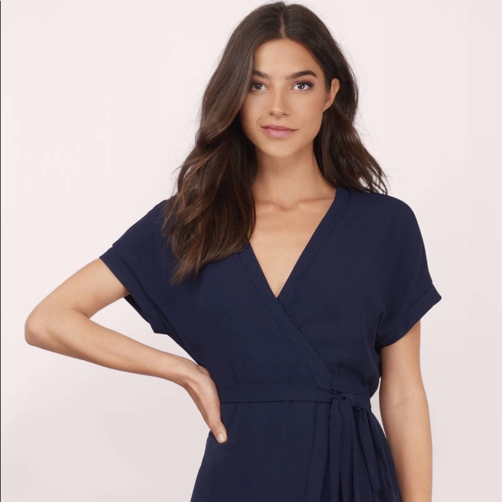 Tobi navy wrap dress